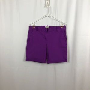 J. Crew purple Bermuda shorts with pockets size 8